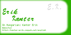erik kanter business card